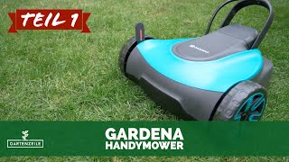 12 Gardena Akku RasenmÃ¤her HandyMower Li1822 im Praxistest [upl. by Ennasil604]