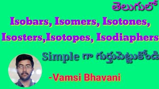 Isobars Isotopes Isotones Isomers Isosters Isodiaphers in telugu JEE MAINSNEETEAMCETS [upl. by Bolitho586]