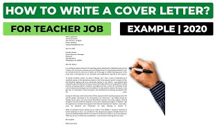 How To Write A Cover Letter For A Teacher Job  Example [upl. by Winikka]