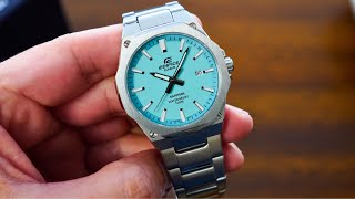 Casio Edifice EFRS108D Tiffany Blue Unboxing [upl. by Ayalahs585]