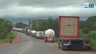 grève des chauffeurs routiers un impact sur le trafic [upl. by Sileray842]