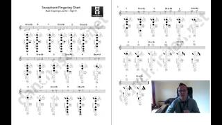 Free Saxophone Fingering Chart Guide by Dan Christian Saxophone Lesson SR101 [upl. by Nairim]