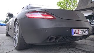 BRUTAL Mercedes SLS AMG with Akrapovic Exhaust System [upl. by Grefe]