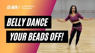 Shimmy amp Shine Beginner Belly Dance Class  Lets Dance Those Beads Off Ladies 💃✨bellydance [upl. by Warde667]