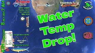 Water Temp Drop 7am on this chilly 8 July 2024 by Adam in durban sardinerun2024 sardine run [upl. by Romaine130]