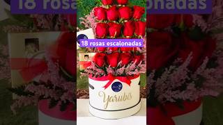 Bello arreglo floral con 18 rosas flores arreglosflorales ramos flowerarrangement flowers [upl. by Volny767]