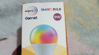 Wipro 9W Smart Light bulb unboxing and setup in Telugu [upl. by Iadam612]