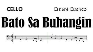 Bato Sa Buhangin Cello Sheet Music Backing Track Partitura Ernani Cuenco [upl. by Pence]