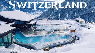 Les Bains dOvronnaz winter  Leytron Switzerland Thermal Centre 4K [upl. by Moritz147]