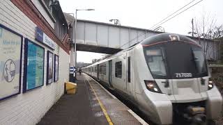 Great Northern Stevenage bound Class 717 Train entering Bowes Park [upl. by Schiff]