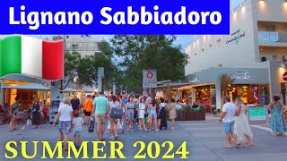 Lignano Sabbadoro Italy Lignano Sabbiadoro city center in Summer [upl. by Ainos]