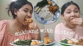 mukbang with sister chicken rice remanty chakma [upl. by Beaver]