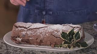 Prue Leiths cooking tips Decorating a chocolate log [upl. by Enaek]