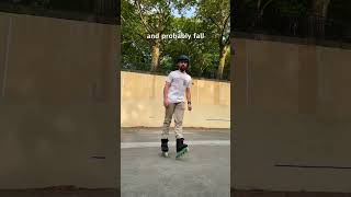 Easiest slide stop on rollerblades tutorial How to Powerslide  beginner friendly rollerblading [upl. by Annahsat]