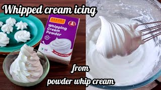 Whipped Cream Icing from Powder Whipping Cream Whipped Cream Icing Recipehow to make Whipped Cream [upl. by Aisatsan991]