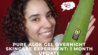 Fresh Aloe Vera Gel Overnight Skincare 3 Month Experiment  1 Month Update [upl. by Koval]