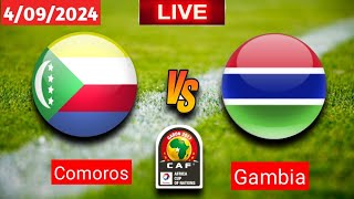 Comoros Vs Gambia  CAF Africa Cup of Nations Fifa Live Match Score [upl. by Nnylamme]