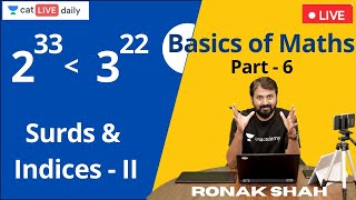 CAT Primer  Basics of Quants  Part 6  Surds and Indices  II  Ronak Shah [upl. by Shanly812]