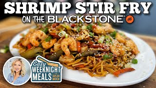 Easy Weeknight Meals Shrimp Stir Fry  Blackstone Griddles [upl. by Esya]