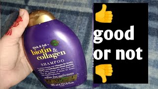 ogx shampoo review ogx biotin amp collagen shampoo [upl. by Nottirb]