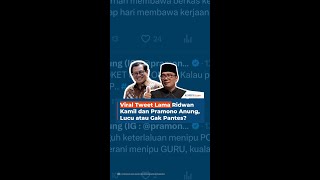 Viral Tweet Lama Ridwan Kamil dan Pramono Anung Lucu atau Gak Pantes [upl. by Lindie]