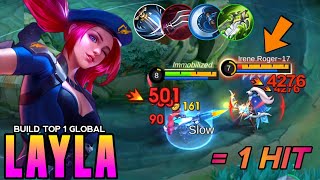 LAYLA ONE HIT BUILD amp EMBLEM 2024💥 BUILD TOP GLOBAL LAYLA  Mlbb [upl. by Caryn]