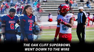 THE OAK CLIFF SUPERBOWL CAME DOWN TO THE WIRE  TXHSFB  Kimball vs Carter [upl. by Ocsecnarf]