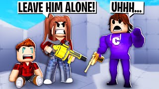 I Made a KID Mad and HIS MOM Joined Roblox Rivals [upl. by Attelliw87]