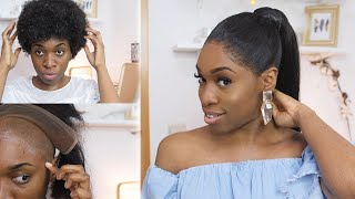 Lace Frontal Ponytail  Chigon avec Lace Frontal [upl. by Georgie]