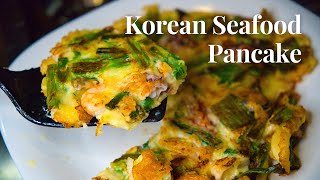 How To Make Korean Seafood Pancake Haemul Pajeon [upl. by Caresse]