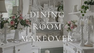 NEW DINING ROOM MAKEOVER  SIMPLE DECORATING IDEAS  Cottage Style [upl. by Arreit]