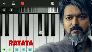 Ratata  LEO BGM  Easy Piano Tutorial  Anirudh  Vijay [upl. by Enyala225]