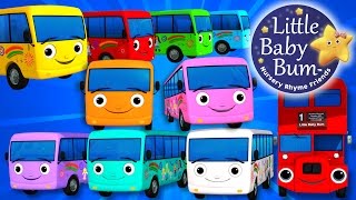 Ten Little Buses  Nursery Rhymes for Babies by LittleBabyBum  ABCs and 123s [upl. by Helbonia884]