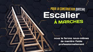 Escalier à marches pour une maison dété ou un chantier de construction  nous le ferons nousmêmes [upl. by Ziana]