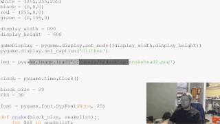 Pygame Python Game Development Tutorial  29  Attaching Snakes Head to Body [upl. by Ardnosal]