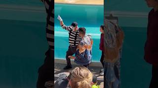 Funny mime SeaWorld disney [upl. by Dnaletak]