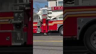 Bethpage Fire Department Ladder 3 returning from a mutual aid house fire in south farmingdale [upl. by Trojan]