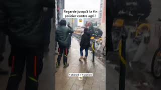 AGRICULTEUR 🧑‍🌾 VS UN POLICIER 👮‍♂️ MANIFESTEMENT  1 abonné  1 soutien pour l’agriculture  yt [upl. by Llehcor]