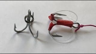 DIY Weedless Treble Hooks  Fish Hooks  Chống Vướng Ba Tiêu [upl. by Bennett399]