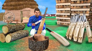 Wood Carving Wooden Cricket Bat Moral Stories Hindi Kahani Bedtime Stories Hindi Stories New Comedy [upl. by Ahsim]