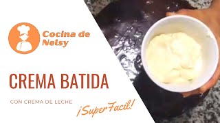 Crema Batida Casera en un Minuto  Chantilly  Con Crema de Leche Cocina de Nelsy Shorts [upl. by Valeta]