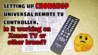 How to setup CHUNGHOP universal remote control on your XENON TV with Link on the Description Code [upl. by Navad]