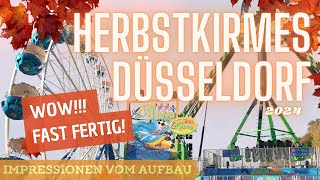 🛠️🚧 Aufbau Herbstkirmes in Düsseldorf 2024  Letzte Arbeiten 🤩 [upl. by Winterbottom]