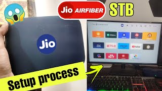 Jio airfiber set top box first time setup process  Jio fiber  air fiber set top box [upl. by Willet757]