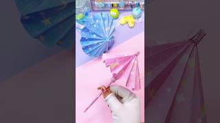 本当に開く！ミニ傘の作り方☂️🌂かわいい折り紙傘💓オルキルラボ orukirulab 可愛い 折り紙 origami ミニチュア mini 傘 umbrella shorts [upl. by Pia]