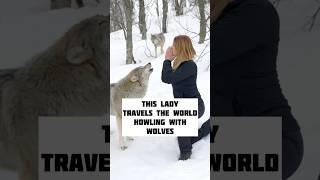 WOLF GIRL HOWLS WITH HUGE WOLVES WORLDWIDE wolfgirl wolfhowl wolveshowling [upl. by Maltz789]