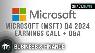 Microsoft MSFT Q4 2024 Earnings Call  QampA [upl. by Eceinert107]