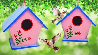 🐦How to make a Bird house  Diy Bird house  Bird house  Simple birdhouse [upl. by Anicnarf]