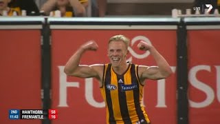 AFL 2014 Round 3  The GF Rematch Hawthorn highlights vs Fremantle [upl. by Yemane]