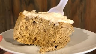 KETO Applesauce Cake Mug Cake with Brown Sugar Cream Cheese Frosting [upl. by Janean]